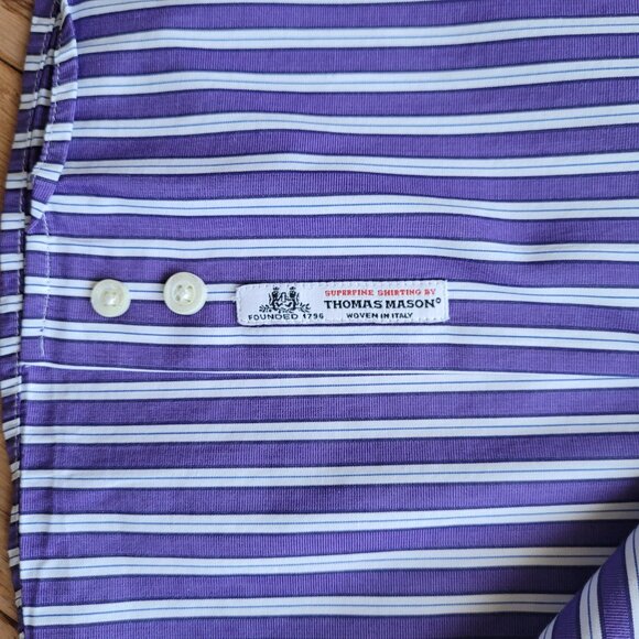 Thomas Mason Vicomte A. Dress Shirt Cotton Long Sleeve XL - Picture 5 of 15